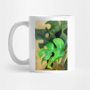 Mini Monstera - White Mug